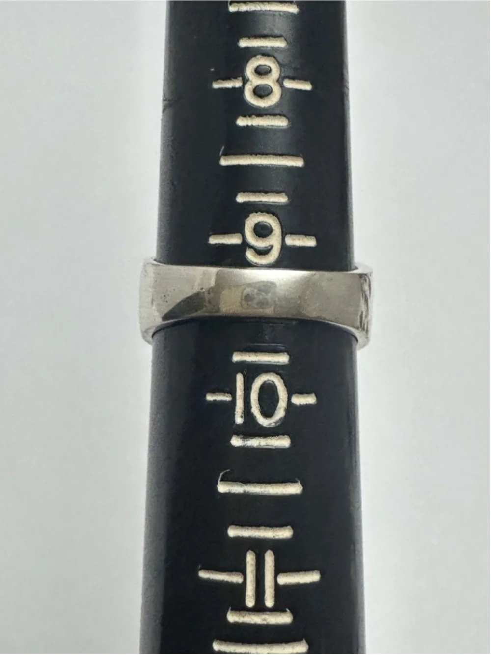 925 Sterling Silver Men’s Ring Size 9.5 Black Inlay Modern Geometric Design